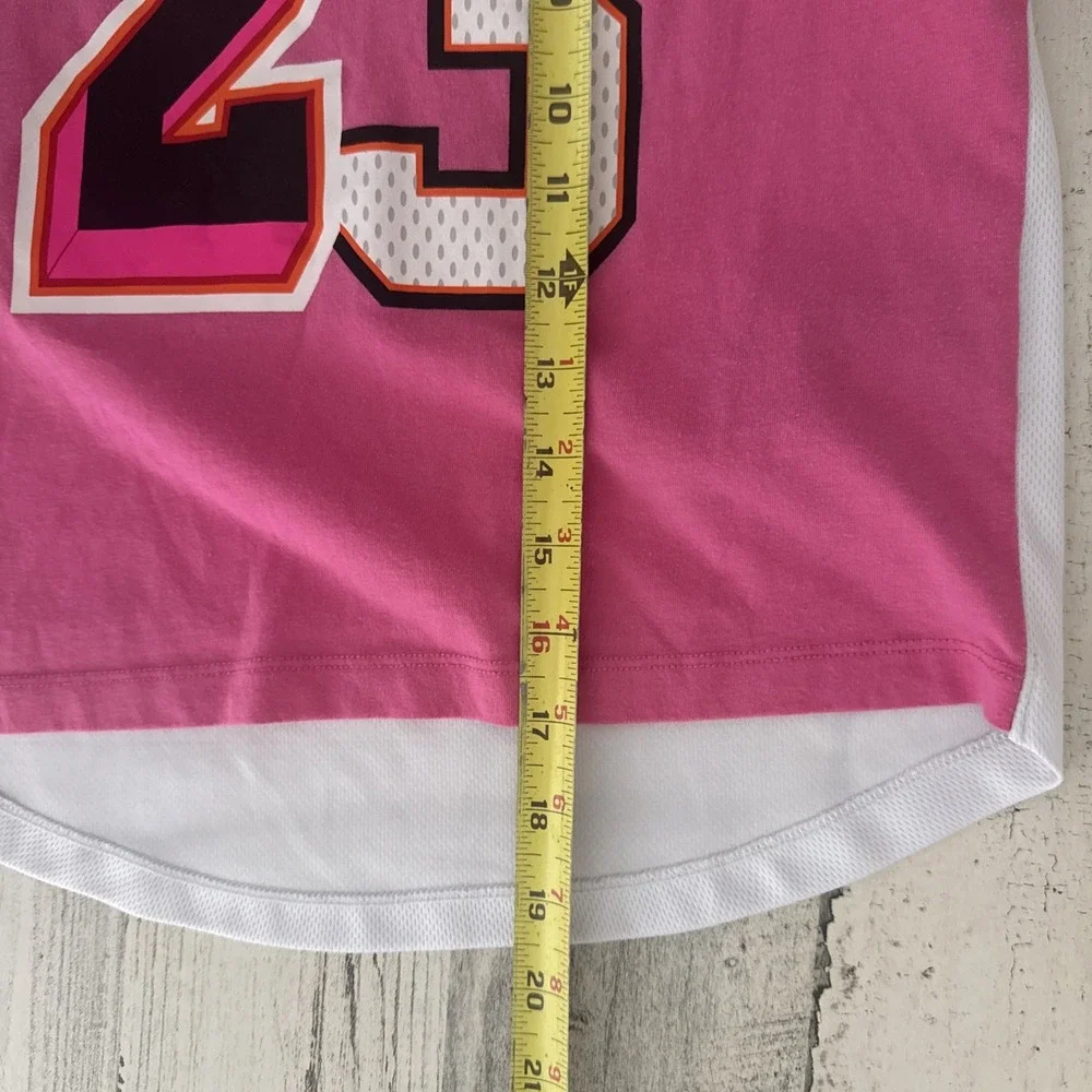 NIKE Jordan Girls Jordan 23 L/S‎ Shirt Pink Blk White Pinksicle - M(10-12 YRS)